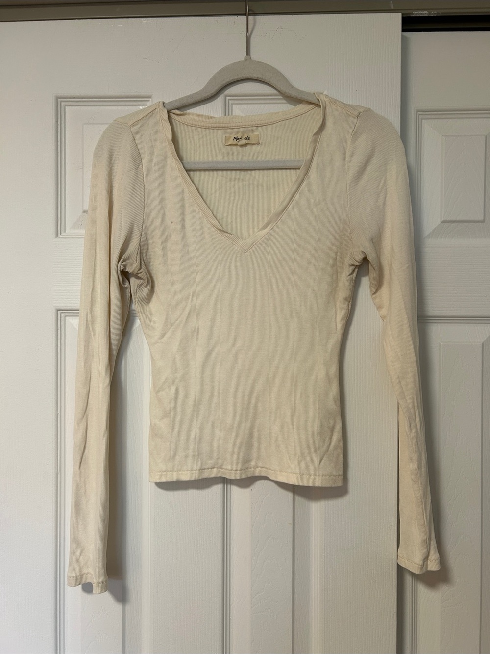 Madewell V Neck Long Sleeve Layer Top
